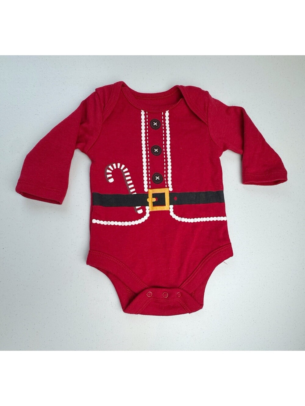 Santa Suit Long Sleeve Bodysuit Size Newborn